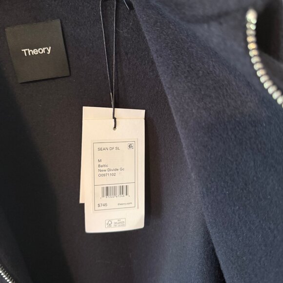 Theory - Sean Jacket in Double-Face Wool-Cashmere - Medium - Navy Blue - Picture 3 of 9